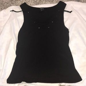 Black Rue21 tank top/crop top